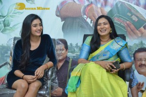 Telugu Movie Allantha Doorana Press Meet attended by Actresses Aamani and Hrithika Srinivas