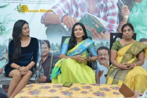 Telugu Movie Allantha Doorana Press Meet attended by Actresses Aamani and Hrithika Srinivas