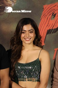 Allu Arjun and Rashmika in Mumbai promoting Pushpa