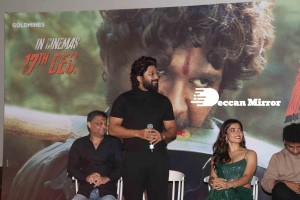 Allu Arjun and Rashmika in Mumbai promoting Pushpa