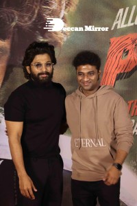 Allu Arjun and Rashmika in Mumbai promoting Pushpa