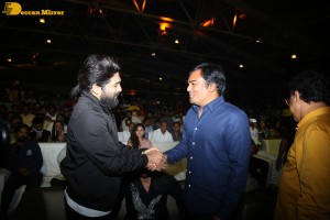 Alluri movie pre-release event attended by Allu Arjun and Sri Simha Koduri and Kayadu Lohar