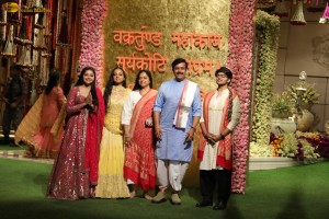 Ganapati Puja at Ambani Residence attended by Salman Khan, Aamir Khan, Pooja Hegde, Kareena Kapoor, Kajal Aggarwal, Sachin Tendulkar, Shraddha Kapoor, Ananya Panday, and others