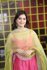 Hanuman actress Amritha Aiyer cute photoshoot in a salwar dress