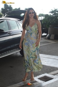 actress Amyra Dastur stylish in a noodle strap dress