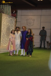 Anant Ambani and Radhika Merchant’s Shiva Shakti Puja attended by Manushi Chhillar, Janhvi Kapoor, Shanaya Kapoor, Sanjay Dutt, Uddhav Thackeray, and others