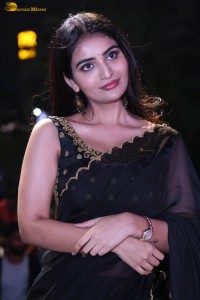 actress Ananya Nagalla dazzles in a black saree