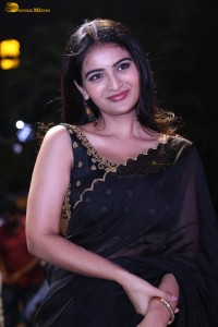 actress Ananya Nagalla dazzles in a black saree