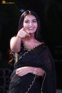 actress Ananya Nagalla dazzles in a black saree
