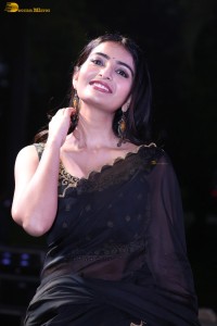 actress Ananya Nagalla dazzles in a black saree