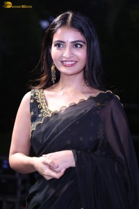actress Ananya Nagalla dazzles in a black saree
