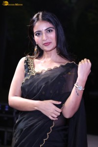 actress Ananya Nagalla dazzles in a black saree