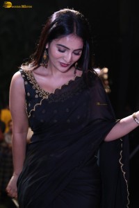 actress Ananya Nagalla dazzles in a black saree