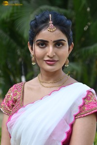 actress Ananya Nagalla cute in a white half saree