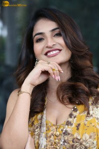 Tollywood actress Ananya Nagalla cute in a yellow dress