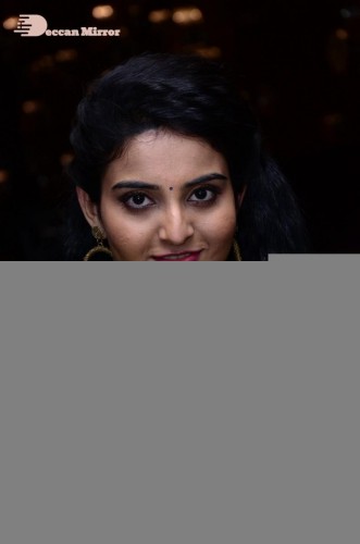 Telugu Heroine Ananya Nagella posing in Blue Salwar Kameez