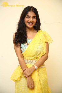 Actress Ananya Nagalla photoshoot in a yellow saree
