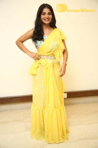Actress Ananya Nagalla photoshoot in a yellow saree