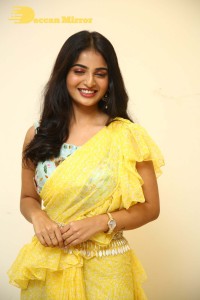 Actress Ananya Nagalla photoshoot in a yellow saree