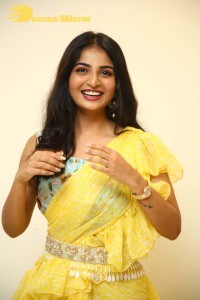Actress Ananya Nagalla photoshoot in a yellow saree