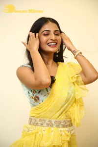 Actress Ananya Nagalla photoshoot in a yellow saree