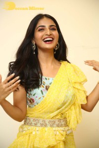 Actress Ananya Nagalla photoshoot in a yellow saree
