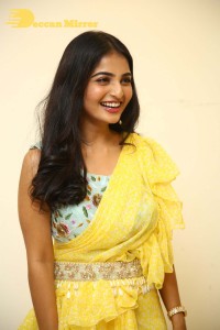 Actress Ananya Nagalla photoshoot in a yellow saree