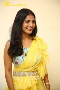 Actress Ananya Nagalla photoshoot in a yellow saree