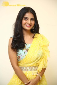 Actress Ananya Nagalla photoshoot in a yellow saree