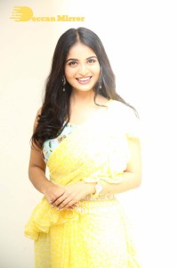 Actress Ananya Nagalla photoshoot in a yellow saree