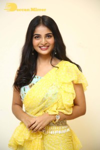 Actress Ananya Nagalla photoshoot in a yellow saree