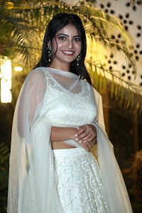 telugu actress ananya nagalla in a white lehenga choli dress