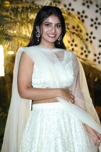 telugu actress ananya nagalla in a white lehenga choli dress