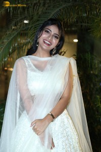 telugu actress ananya nagalla in a white lehenga choli dress