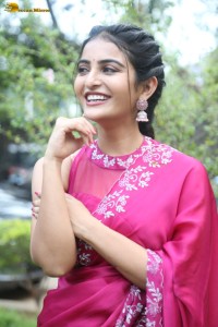actress Ananya Nagalla lovely in a pink saree