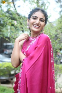 actress Ananya Nagalla lovely in a pink saree