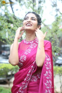 actress Ananya Nagalla lovely in a pink saree