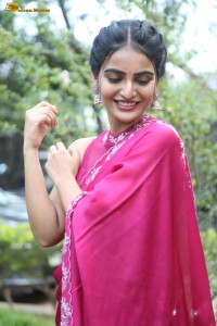 actress Ananya Nagalla lovely in a pink saree