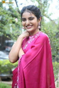 actress Ananya Nagalla lovely in a pink saree