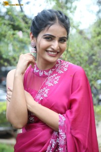 actress Ananya Nagalla lovely in a pink saree