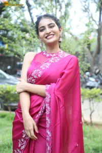 actress Ananya Nagalla lovely in a pink saree