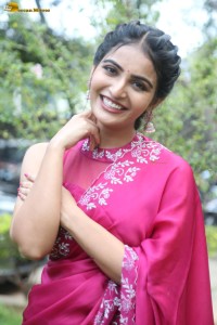 actress Ananya Nagalla lovely in a pink saree