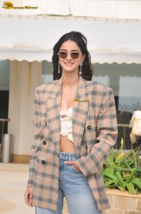actress Ananya Panday stylish with sunglasses while promoting a movie