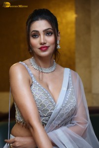 Indian Actress Ananya Raj hot looks in a light blue lehenga choli