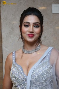 Indian Actress Ananya Raj hot looks in a light blue lehenga choli