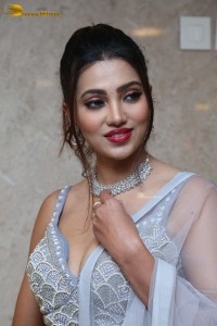 Indian Actress Ananya Raj hot looks in a light blue lehenga choli