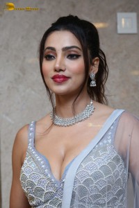 Indian Actress Ananya Raj hot looks in a light blue lehenga choli