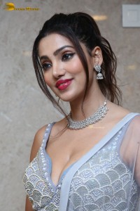 Indian Actress Ananya Raj hot looks in a light blue lehenga choli