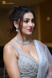 Indian Actress Ananya Raj hot looks in a light blue lehenga choli