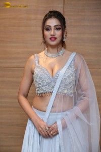 Indian Actress Ananya Raj hot looks in a light blue lehenga choli